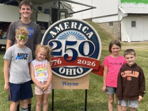 Photo, the Rice grandchildren who live on the farm.