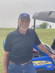 Photo, Joe Rice, owner of the barn for the first AM 250-OH mural