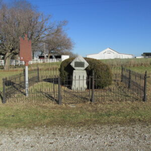 Historical Marker and Historical stone for the treat at Camp Charlotte