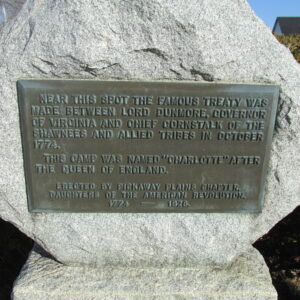 Camp Charlotte Marker - bronze plaque on stone