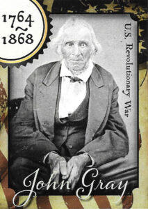 John Gray, last surviving Revolutionary War veteran, Noble County Ohio.